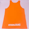 Neon Orange Unisex Summer Foil Tank Top